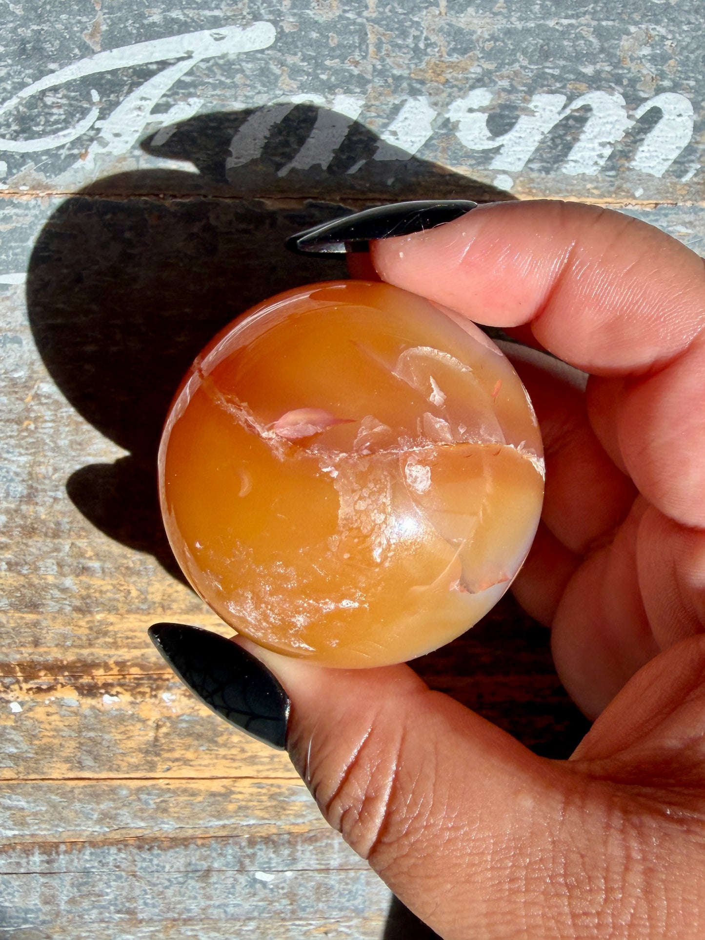 Gorgeous Druzy Carnelian Sphere | Opt 63
