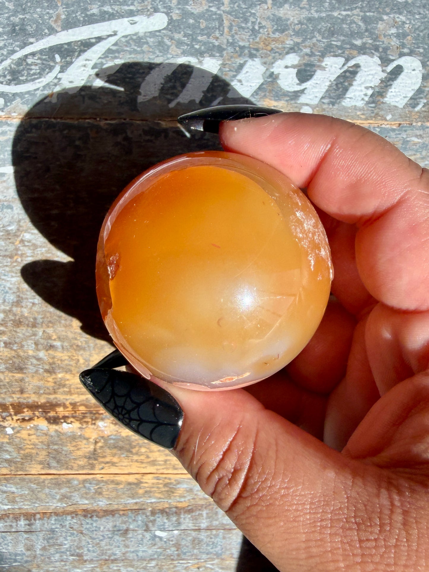 Gorgeous Druzy Carnelian Sphere | Opt 63