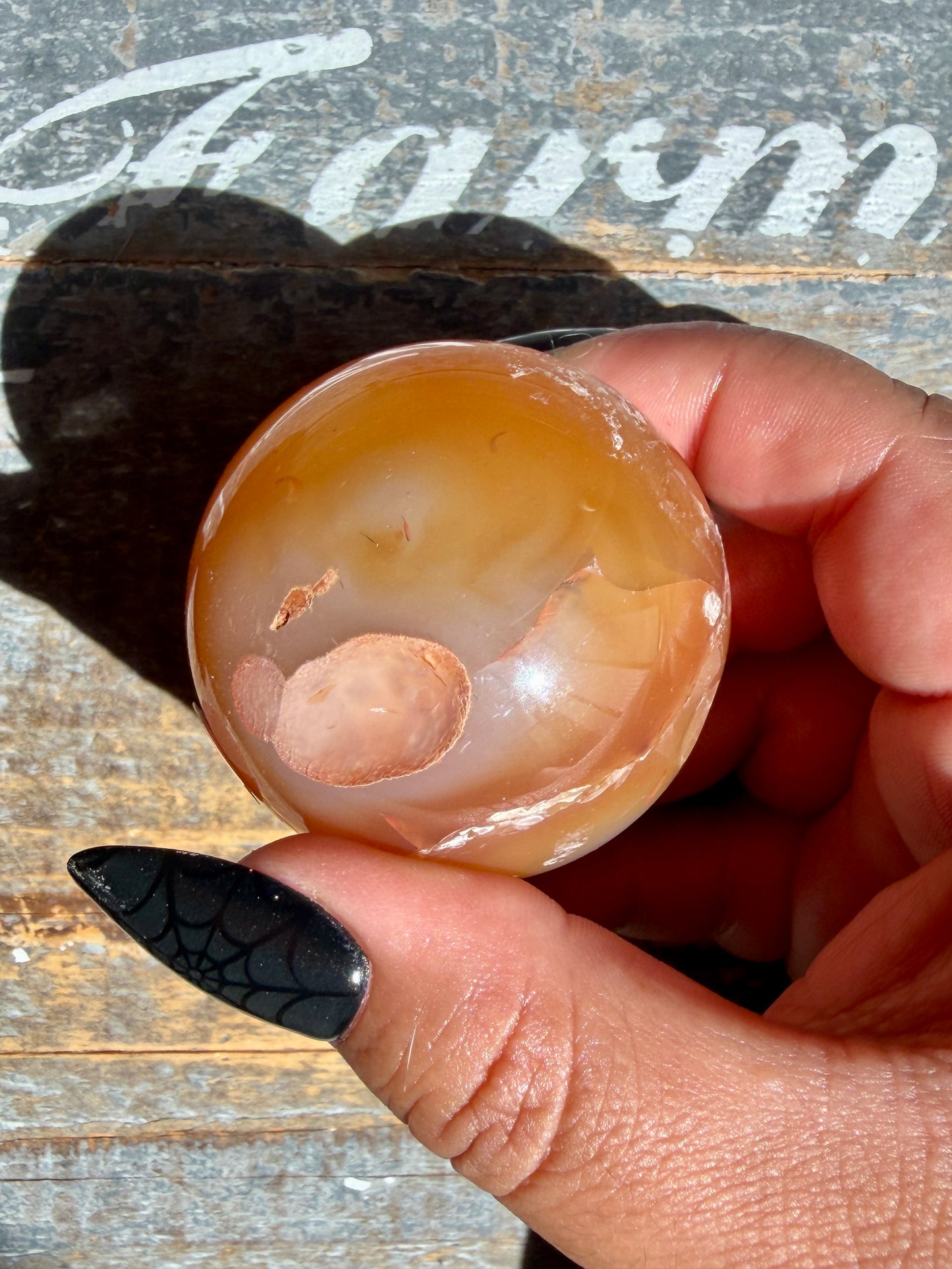 Gorgeous Druzy Carnelian Sphere | Opt 63