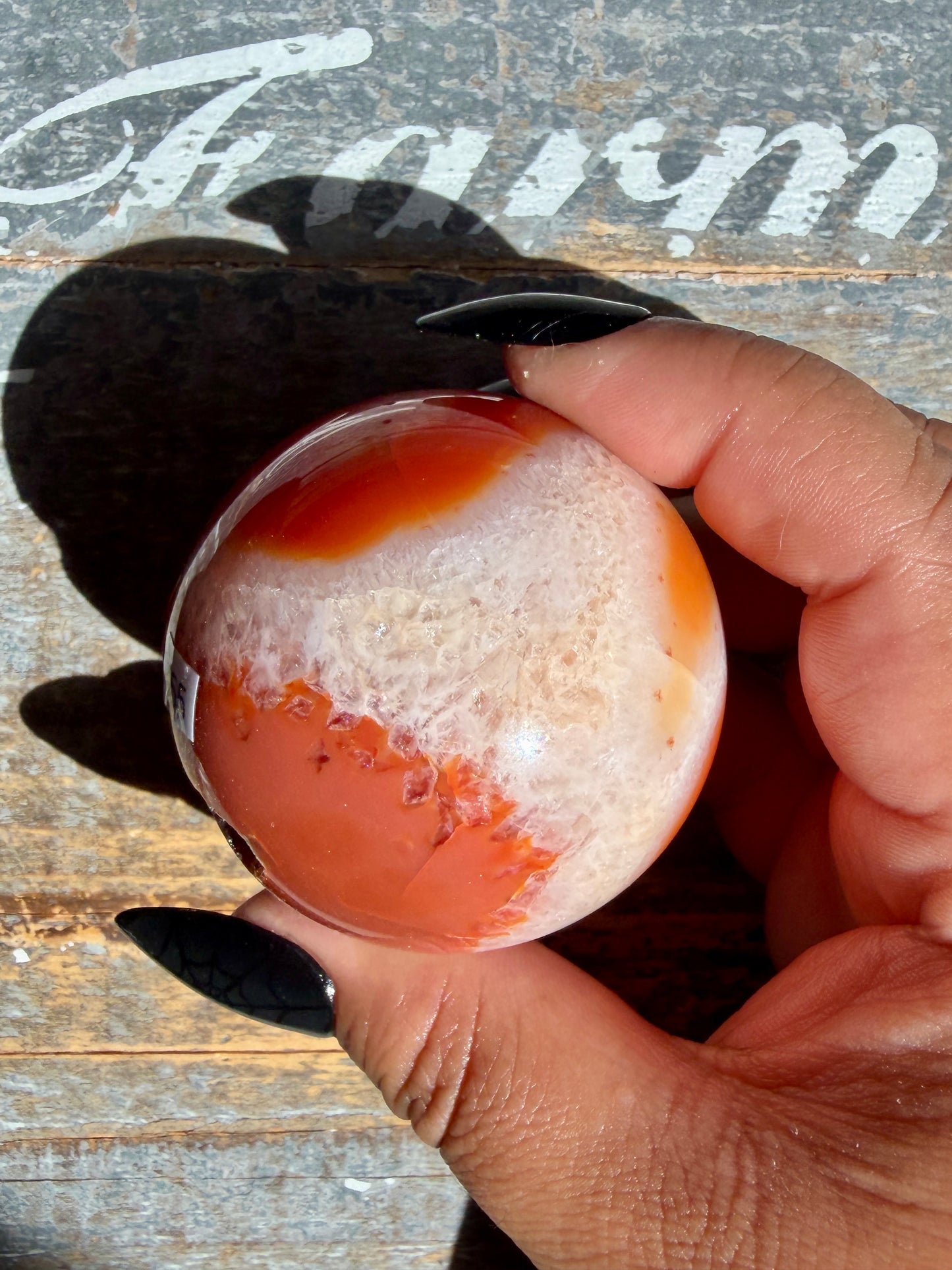 Gorgeous Druzy Carnelian Sphere | Opt 62