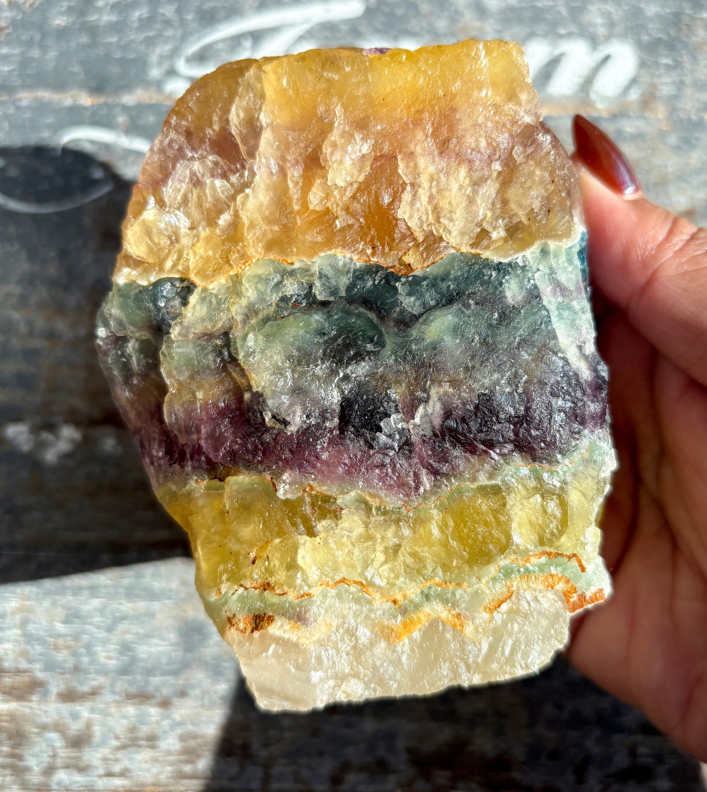 Gorgeous Rainbow Fluorite Slab | Opt B