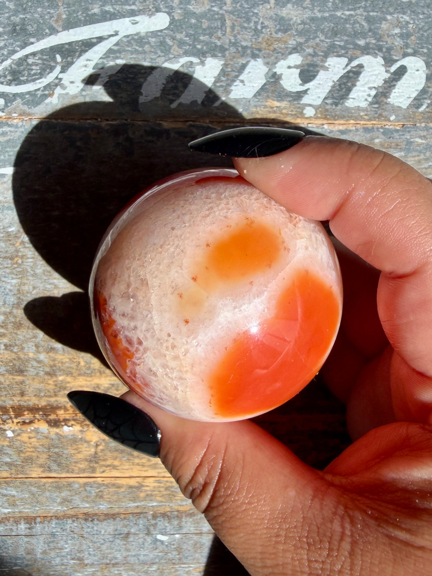 Gorgeous Druzy Carnelian Sphere | Opt 62