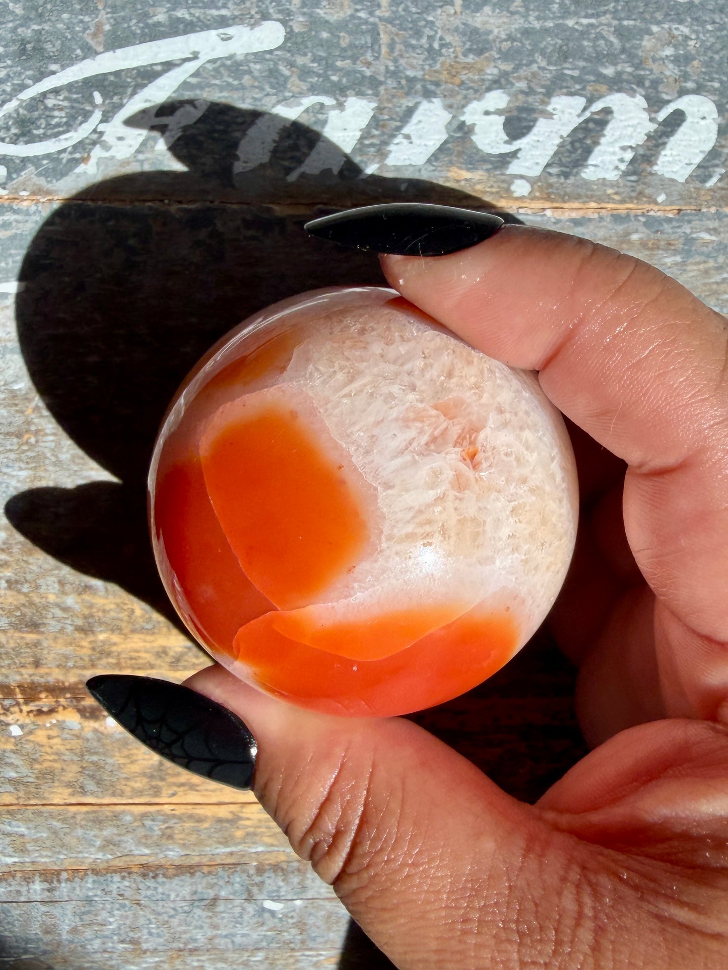 Gorgeous Druzy Carnelian Sphere | Opt 62