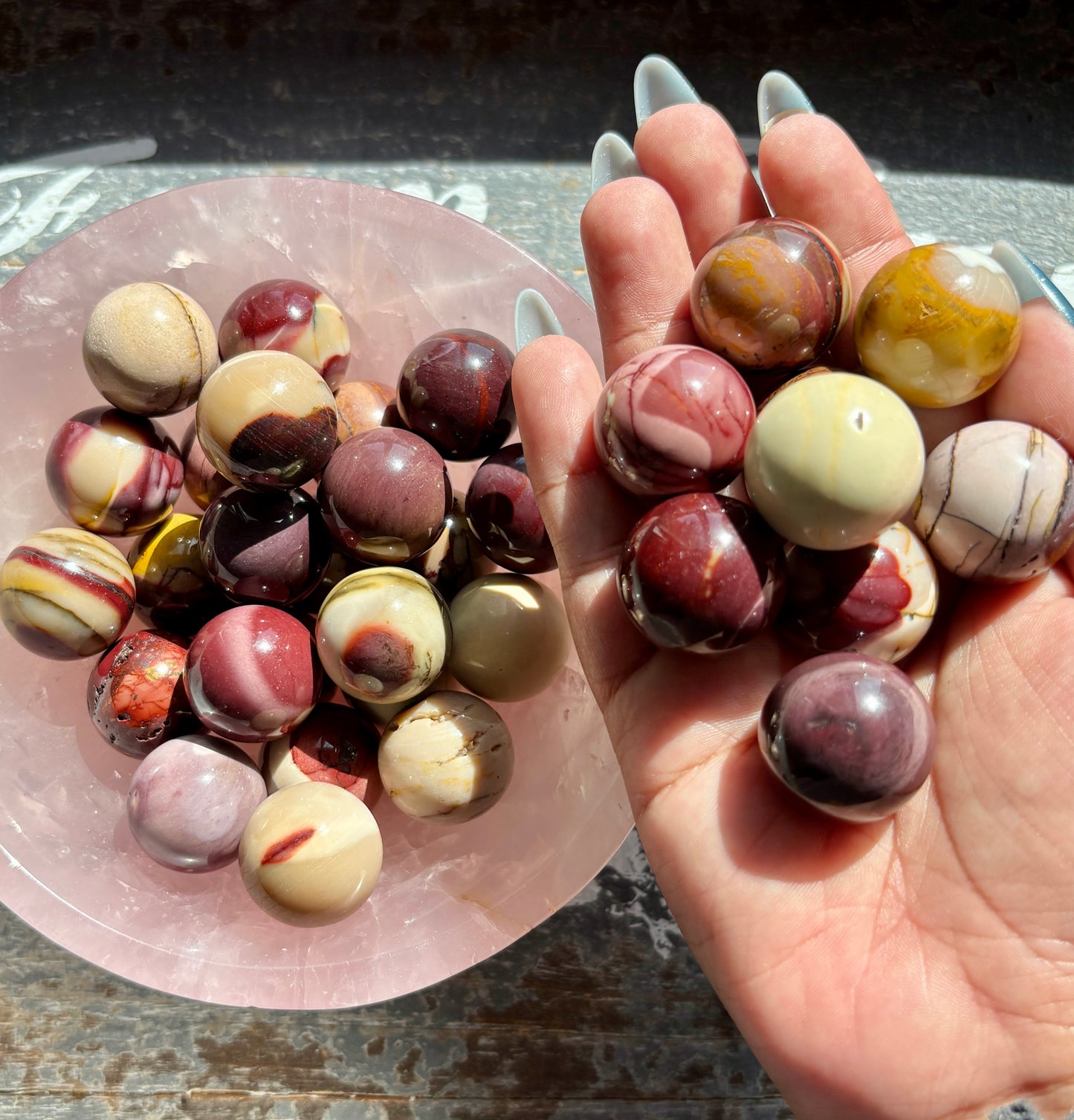 One (1) Gorgeous Colorful Mookaite Mini Sphere | 22mm Sphere