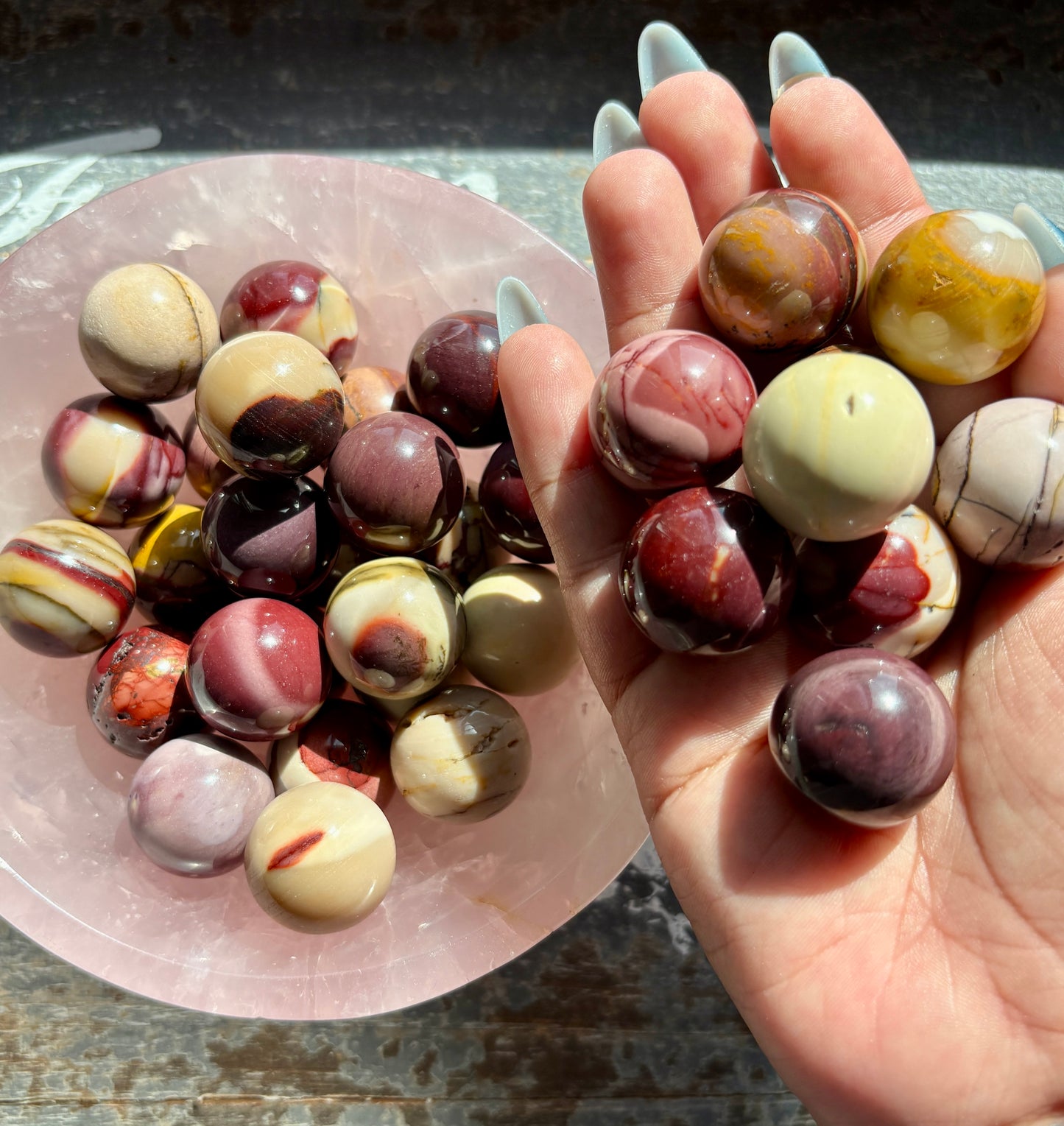 One (1) Gorgeous Colorful Mookaite Mini Sphere | 22mm Sphere