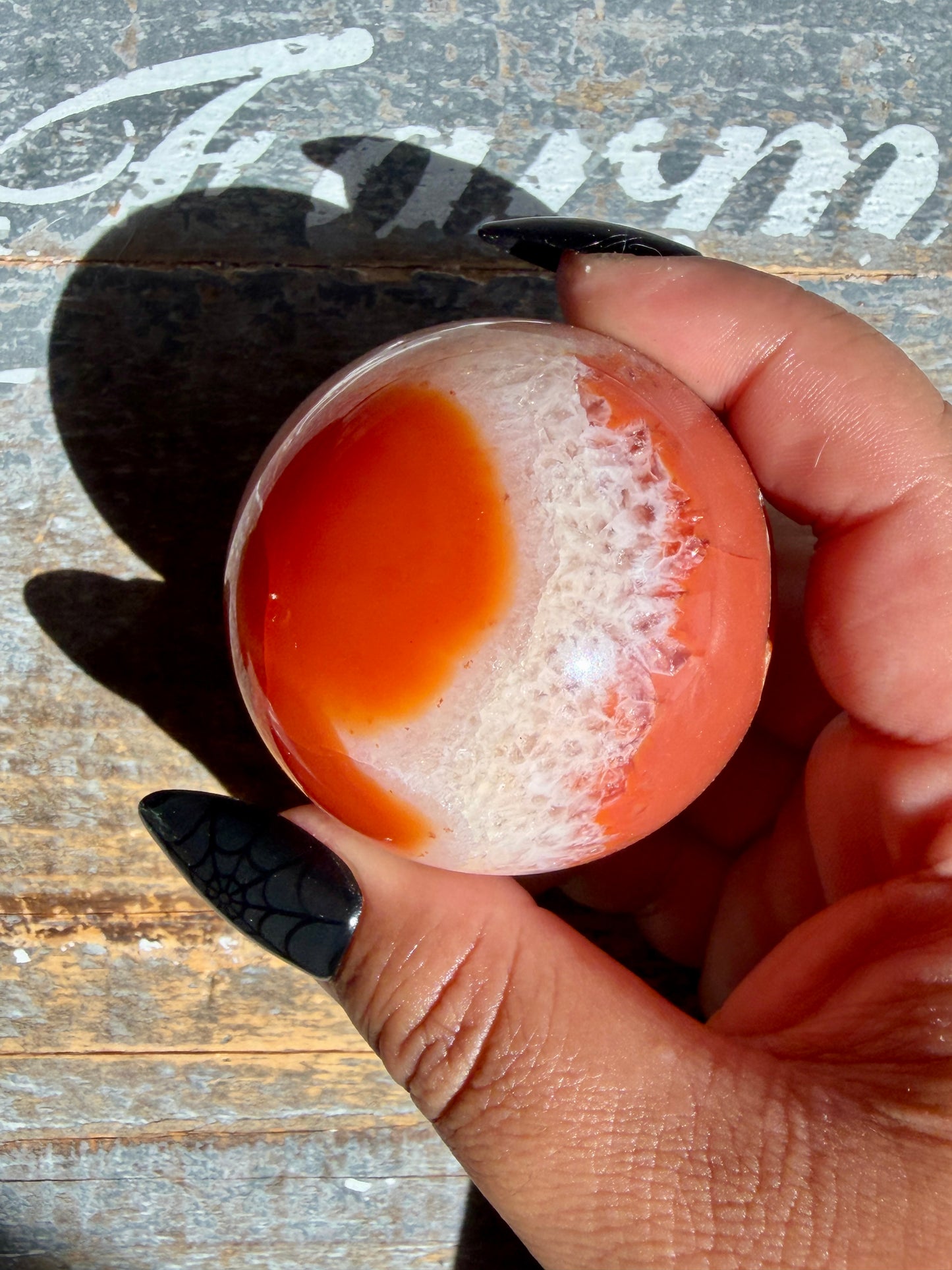 Gorgeous Druzy Carnelian Sphere | Opt 62