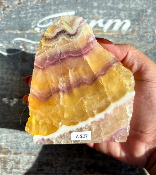 Gorgeous Rainbow Fluorite Slab | Opt A