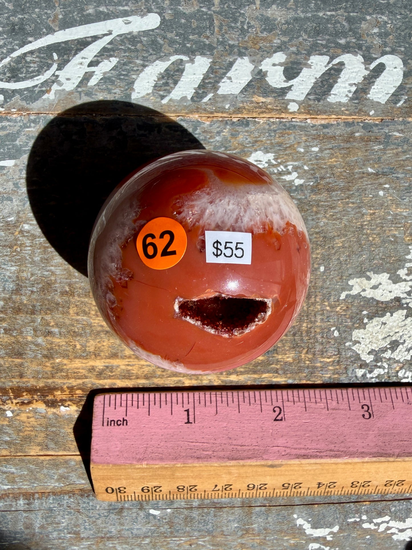 Gorgeous Druzy Carnelian Sphere | Opt 62