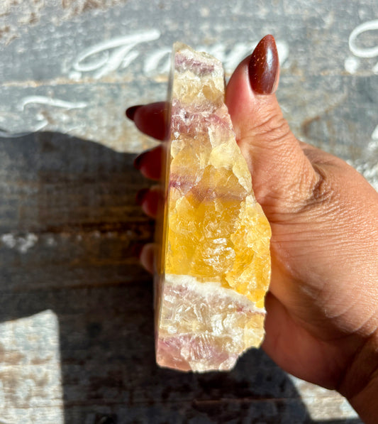 Gorgeous Rainbow Fluorite Slab | Opt A