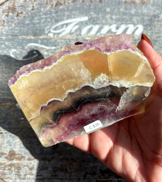 Gorgeous Rainbow Fluorite Slab | Opt C