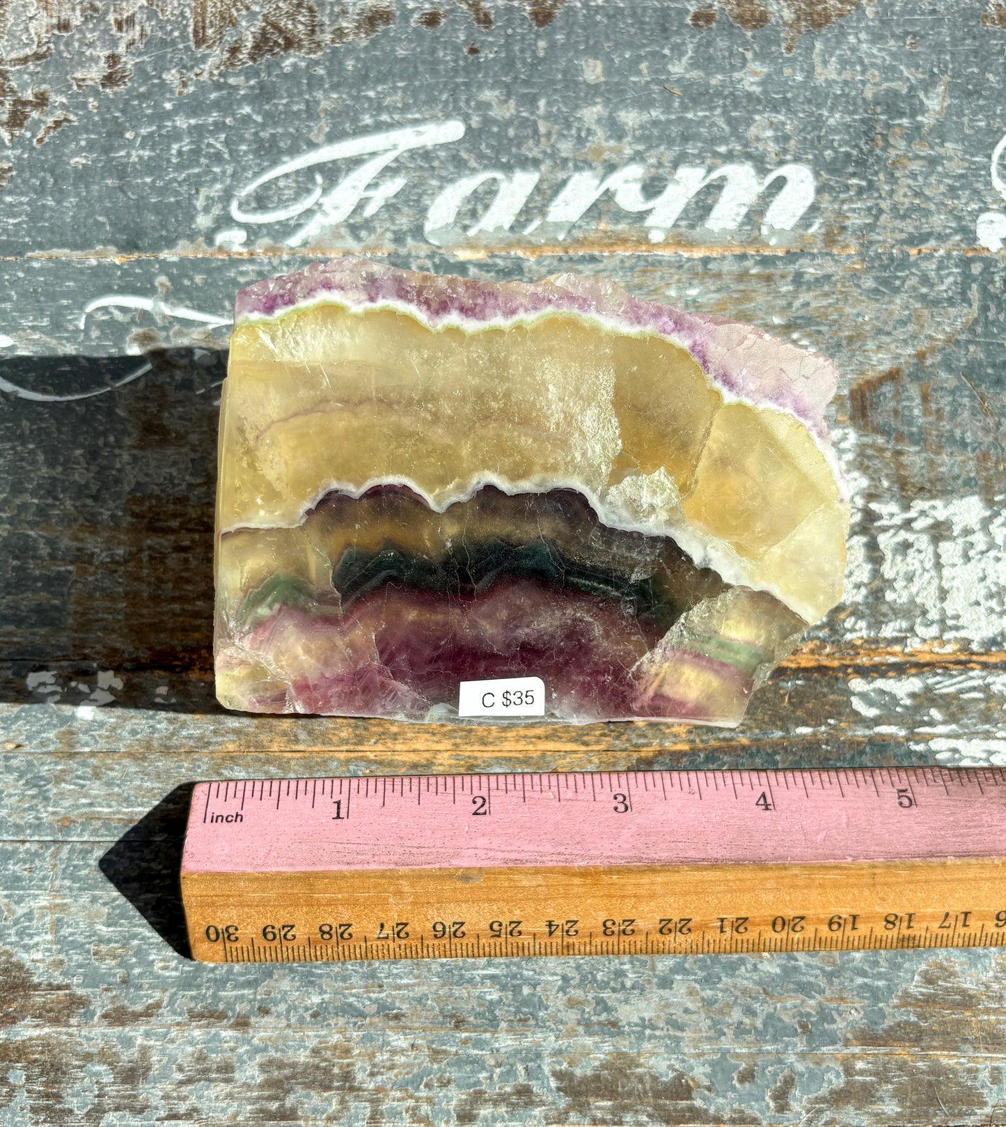 Gorgeous Rainbow Fluorite Slab | Opt C