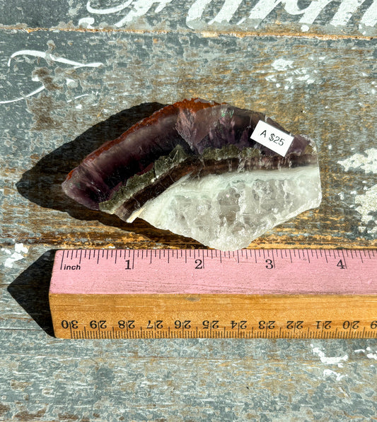 Gorgeous  Fluorite + Pyrite Slab | Opt A