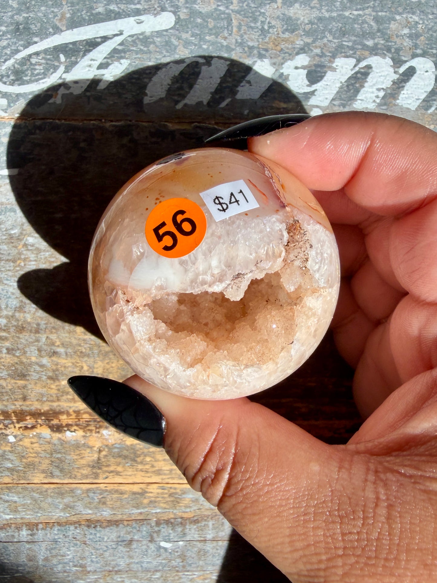 Gorgeous Druzy Carnelian Sphere | Opt 56