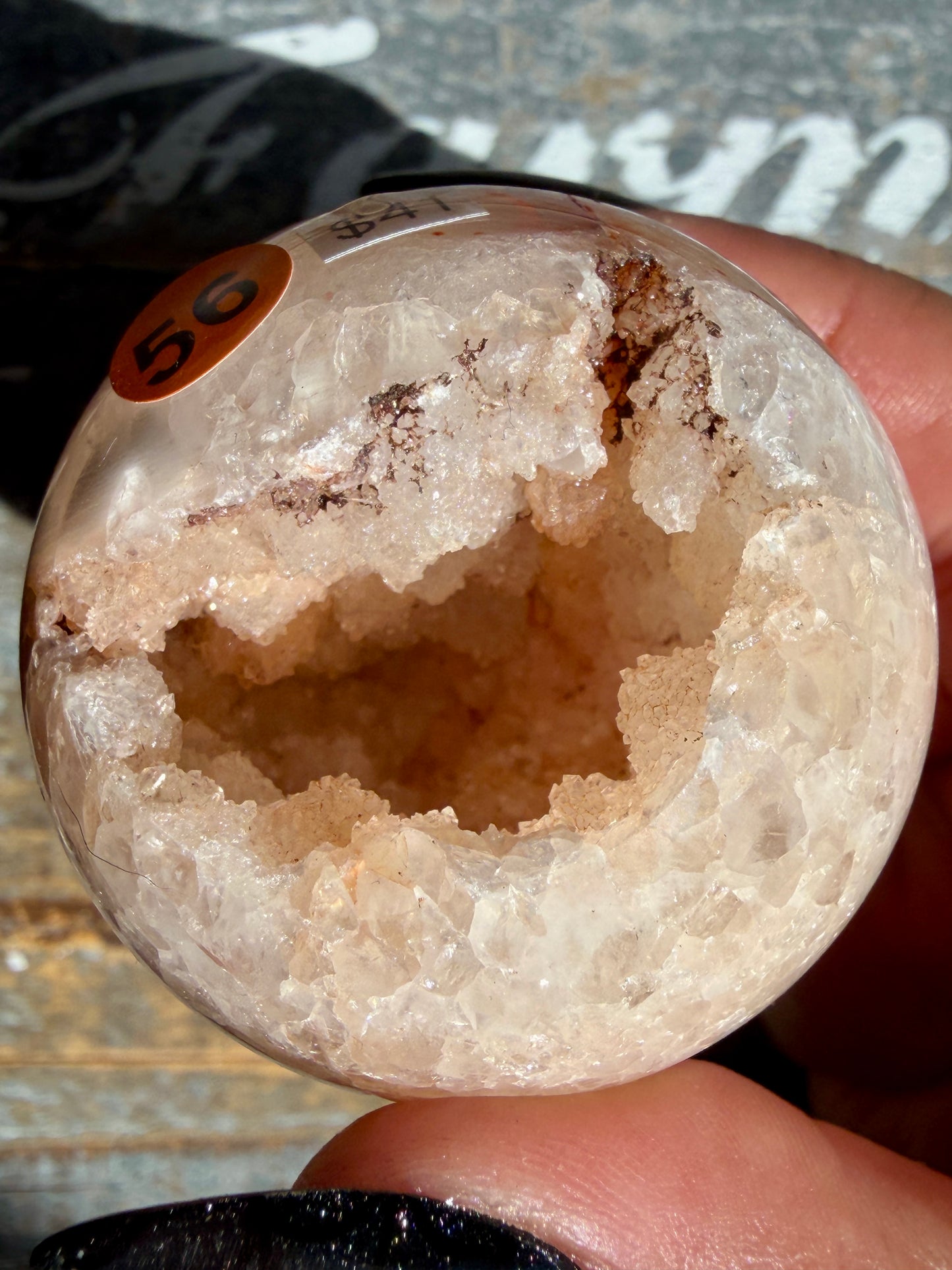 Gorgeous Druzy Carnelian Sphere | Opt 56