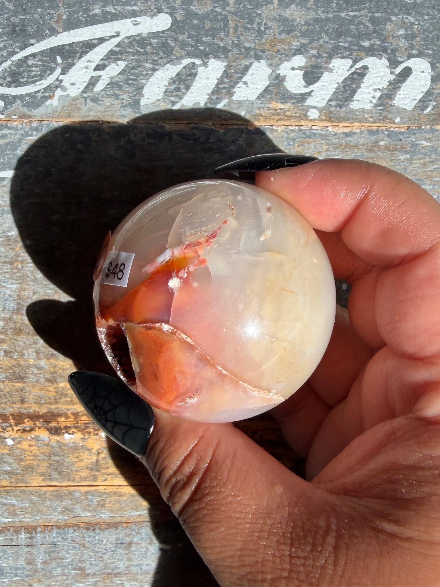 Gorgeous Druzy Carnelian Sphere | Opt 57