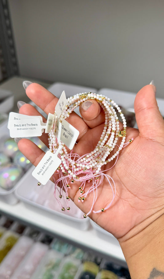 One (1) Adjustable Queen Conch Shell Mini Beaded Bracelet | Intuitively Chosen