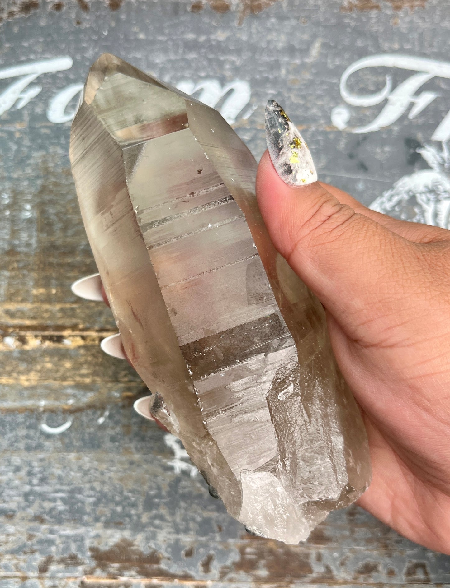 Gorgeous Rare Gothic Black Phantom Lemurian Quartz from Brazil