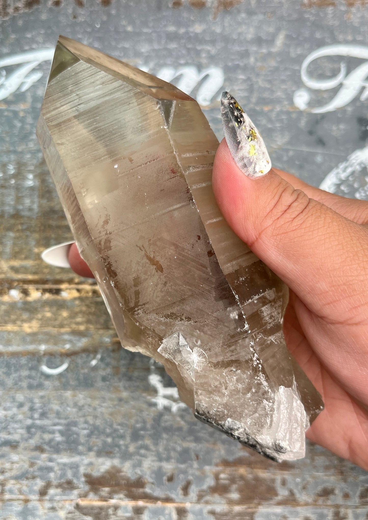 Gorgeous Rare Gothic Black Phantom Lemurian Quartz from Brazil