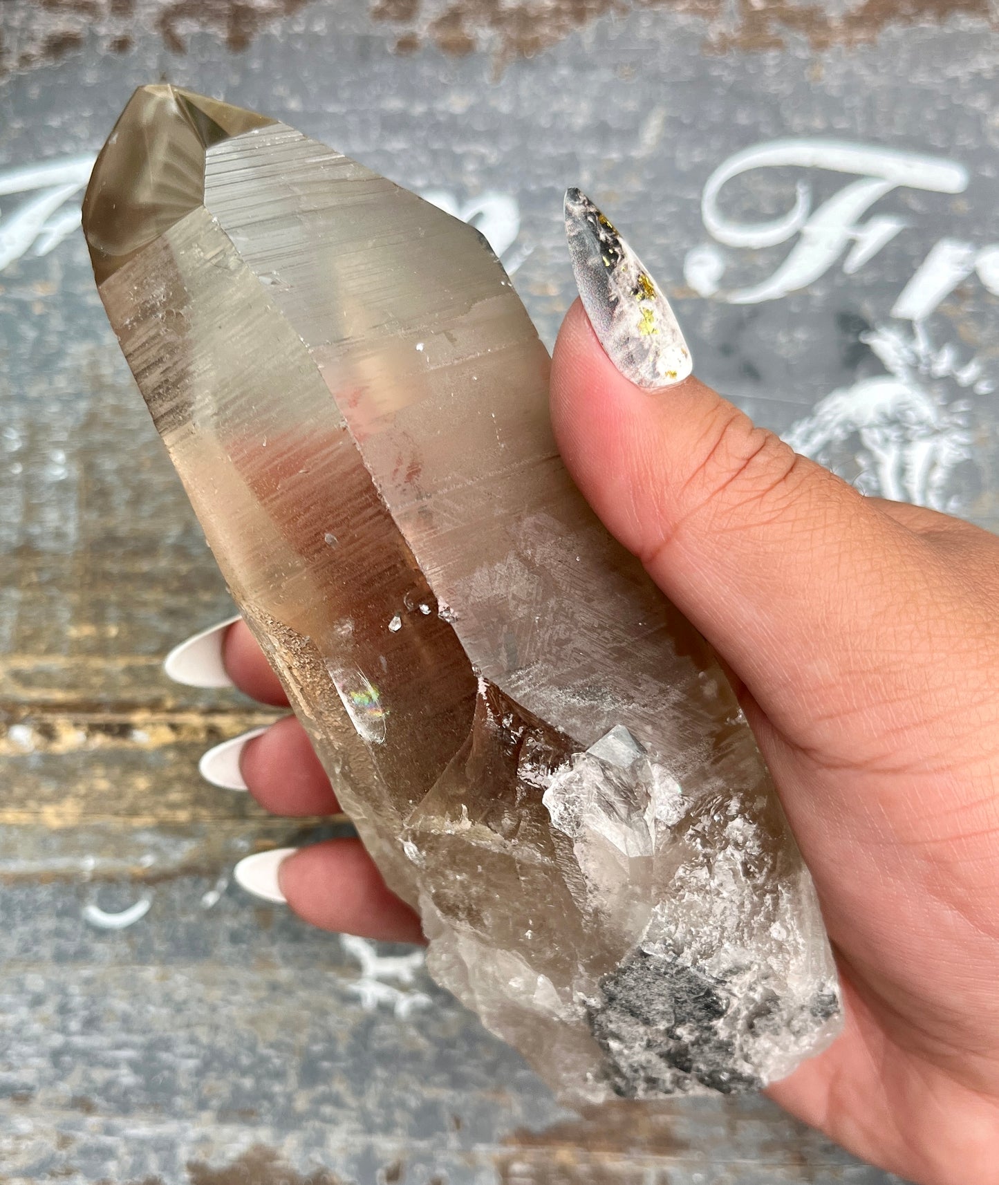 Gorgeous Rare Gothic Black Phantom Lemurian Quartz from Brazil