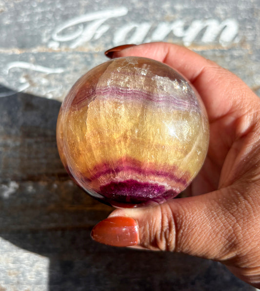 Gorgeous Candy Fluorite Fluorite Sphere | Opt C