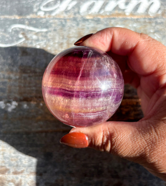 Gorgeous Candy Fluorite Fluorite Sphere | Opt G