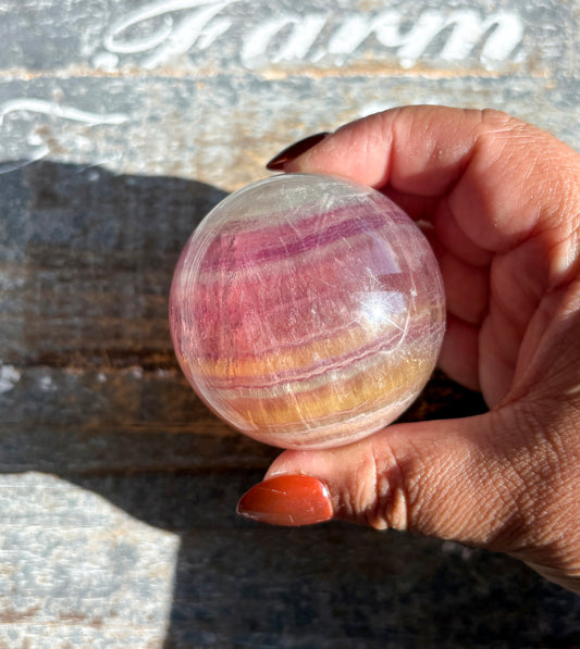 Gorgeous Candy Fluorite Fluorite Sphere | Opt H