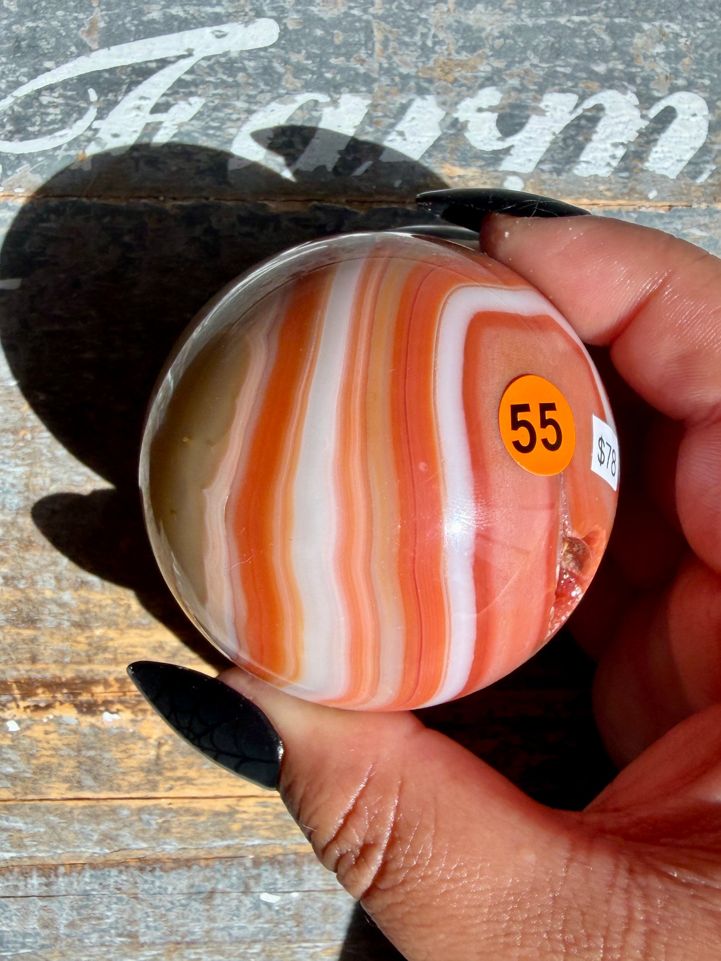 Gorgeous Druzy Carnelian Sphere | Opt 55