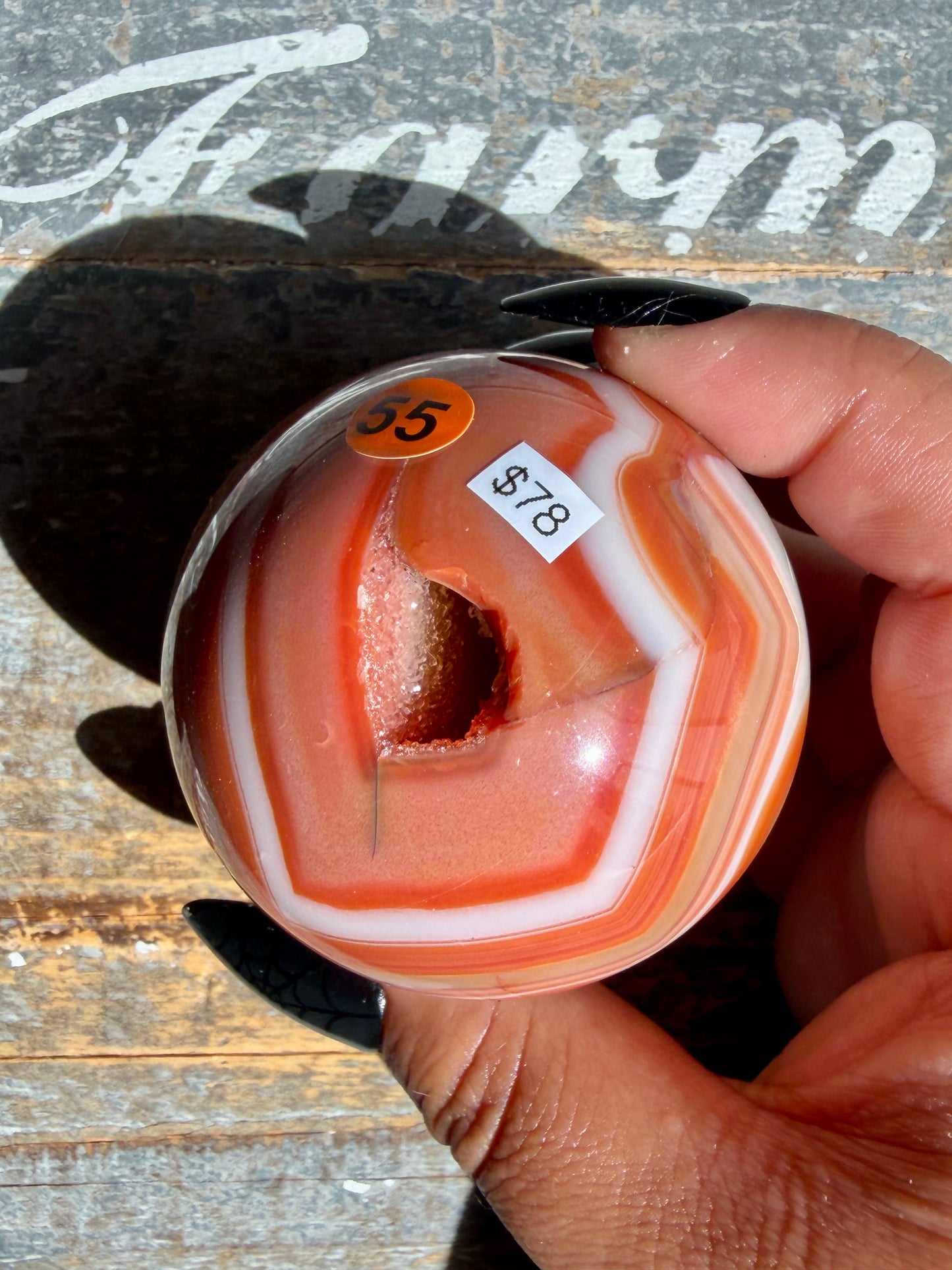 Gorgeous Druzy Carnelian Sphere | Opt 55