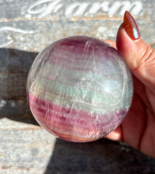 Gorgeous Candy Fluorite Fluorite Sphere | Opt M