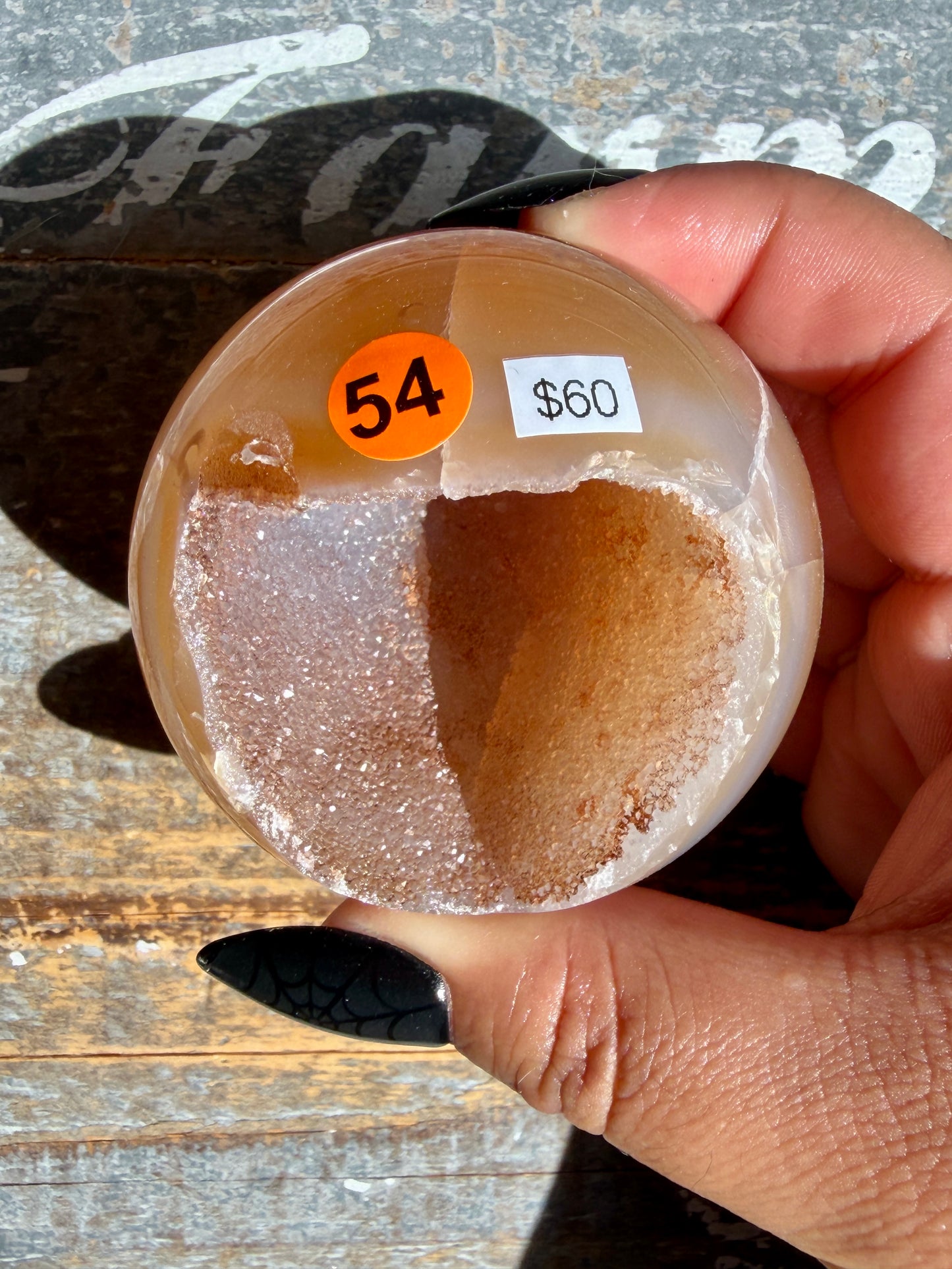 Gorgeous Druzy Carnelian Sphere | Opt 54