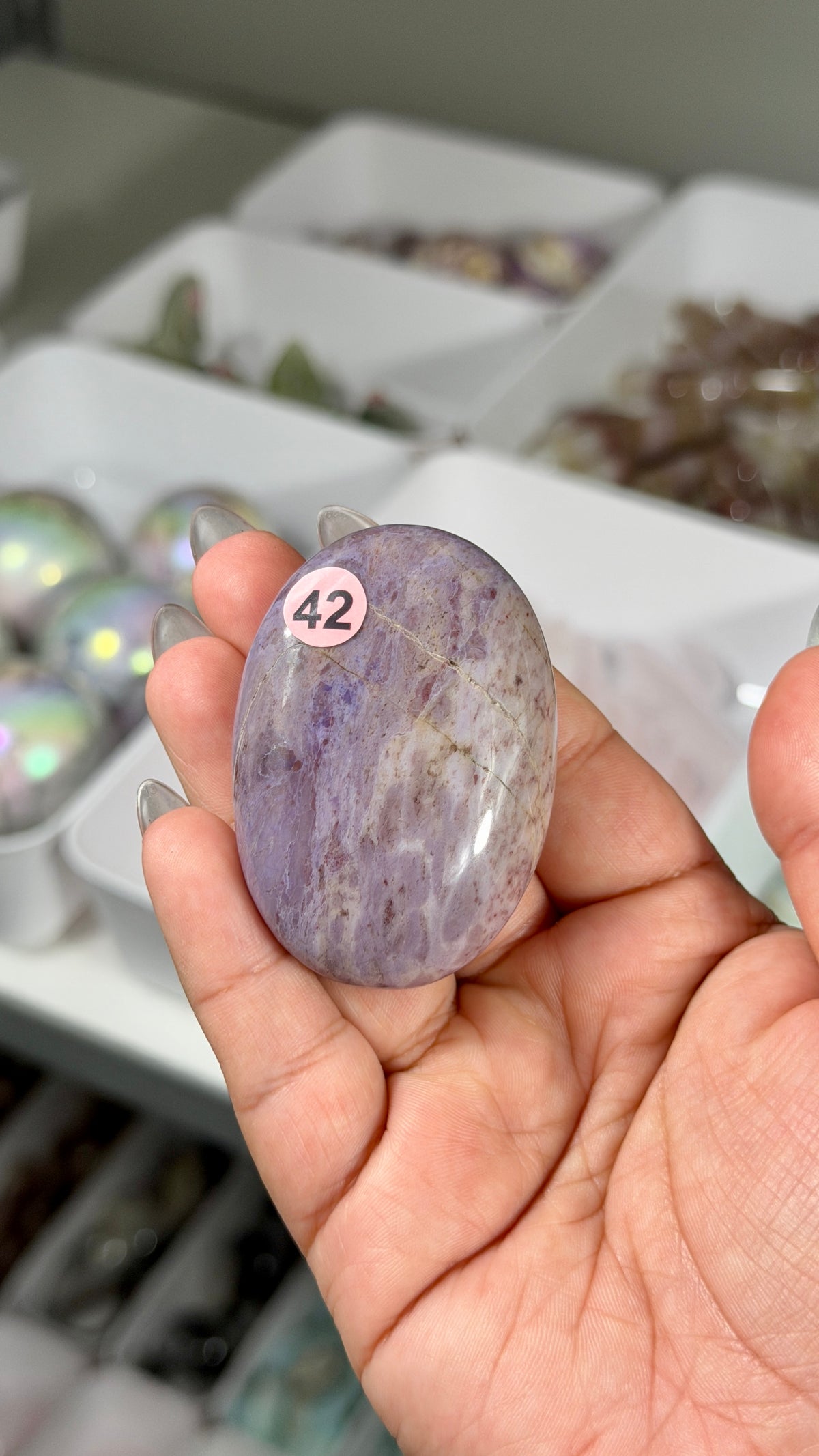 Gorgeous Lavender Jade Palm Stone from Turkey | Opt 42
