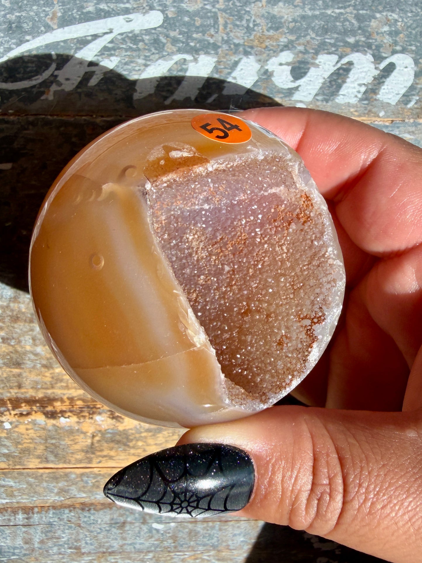 Gorgeous Druzy Carnelian Sphere | Opt 54