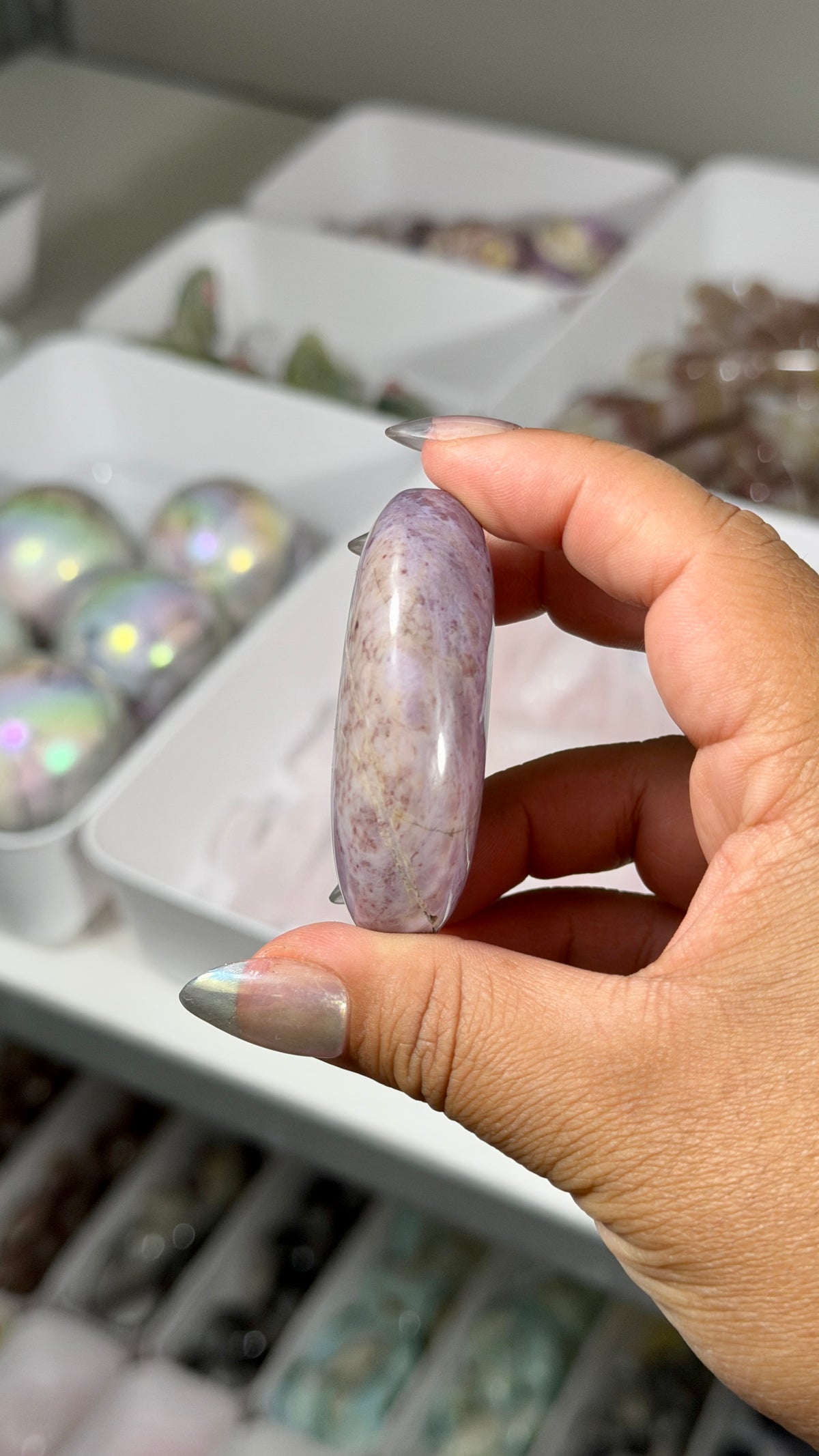 Gorgeous Lavender Jade Palm Stone from Turkey | Opt 42