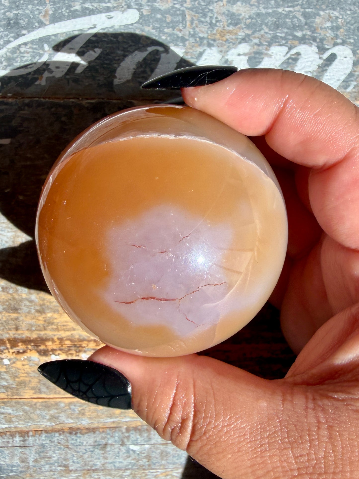 Gorgeous Druzy Carnelian Sphere | Opt 54