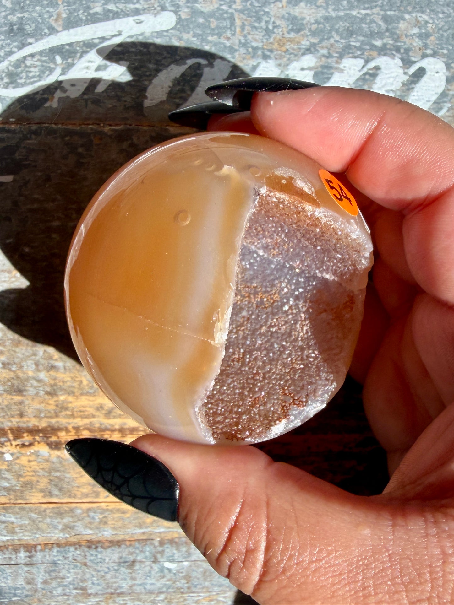 Gorgeous Druzy Carnelian Sphere | Opt 54
