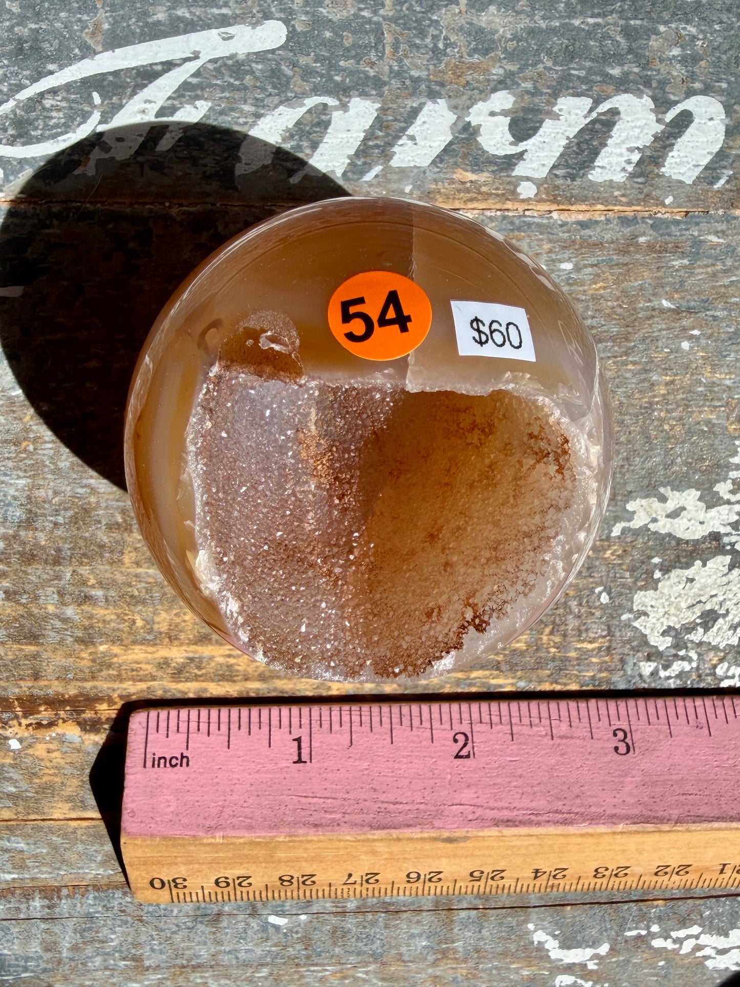Gorgeous Druzy Carnelian Sphere | Opt 54