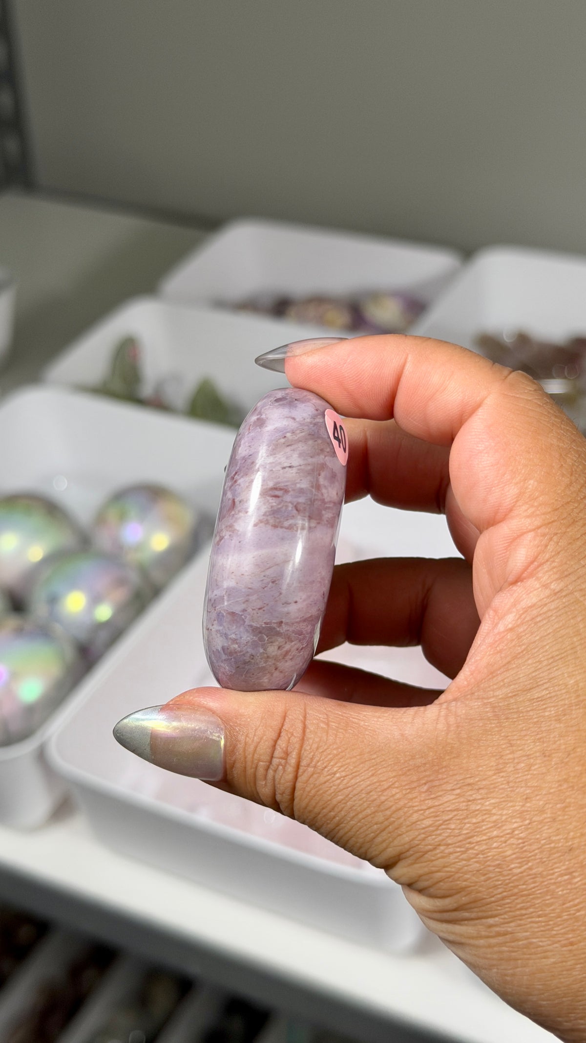 Gorgeous Lavender Jade Palm Stone from Turkey | Opt 40