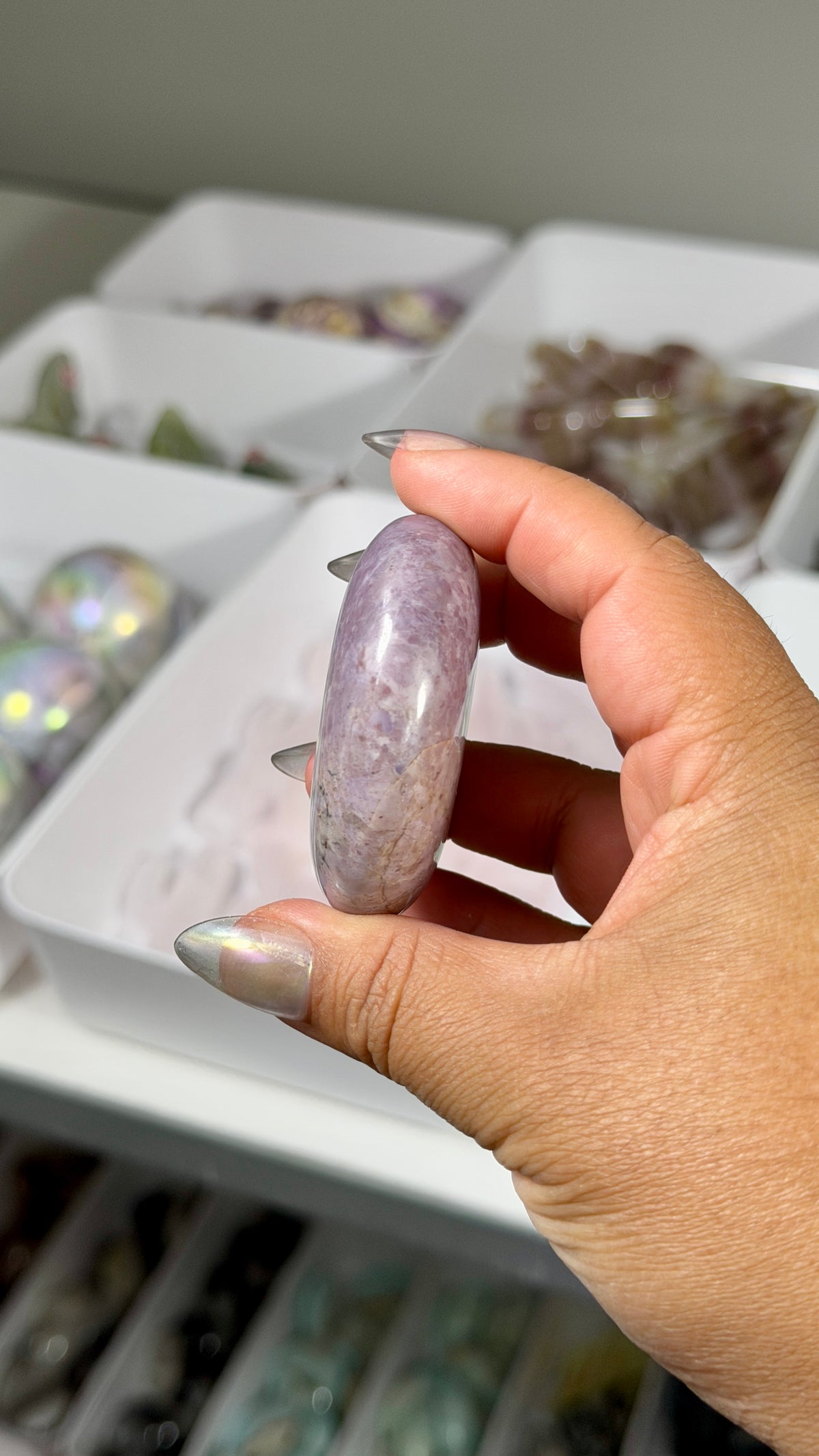 Gorgeous Lavender Jade Palm Stone from Turkey | Opt 39