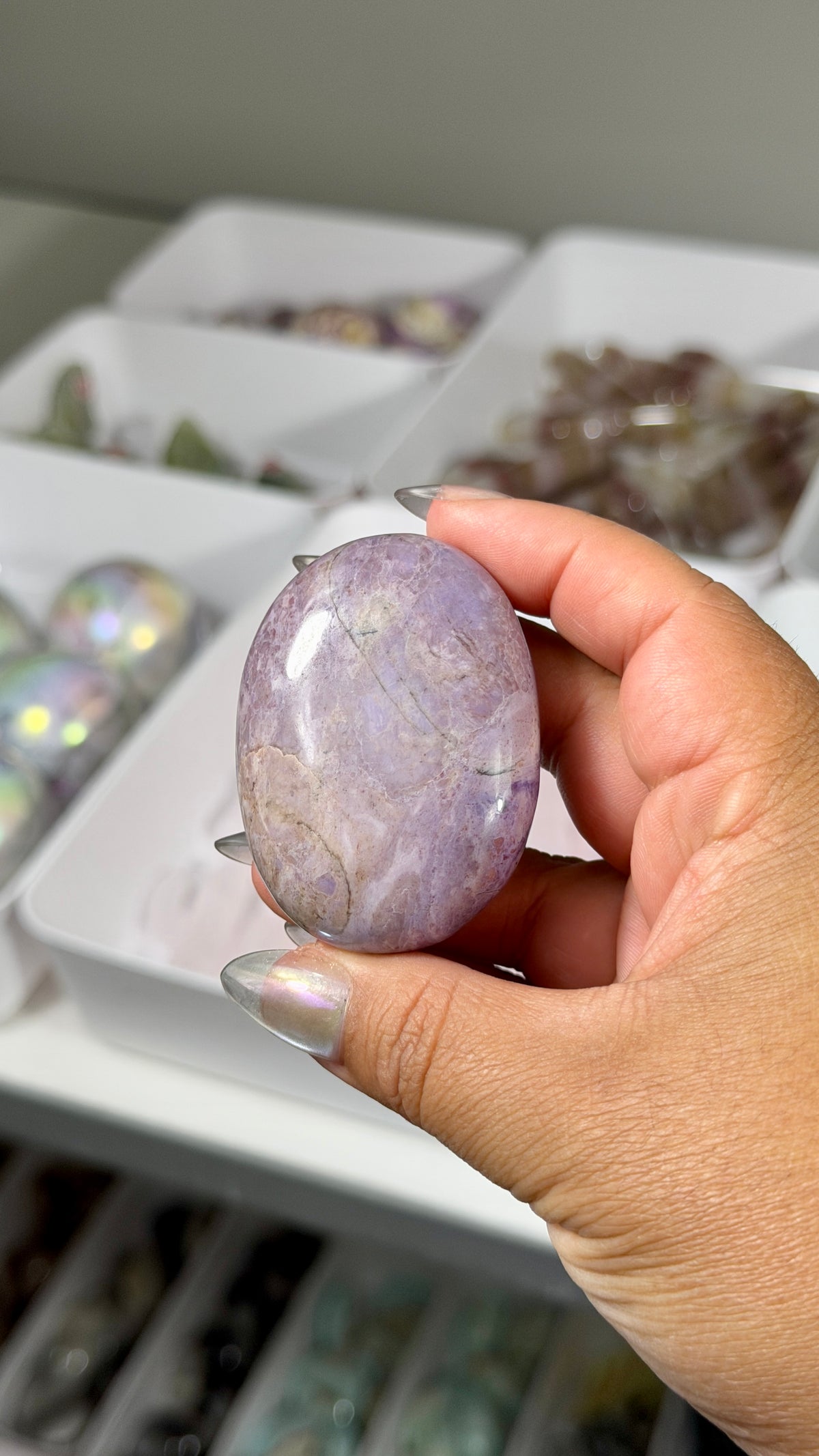 Gorgeous Lavender Jade Palm Stone from Turkey | Opt 39