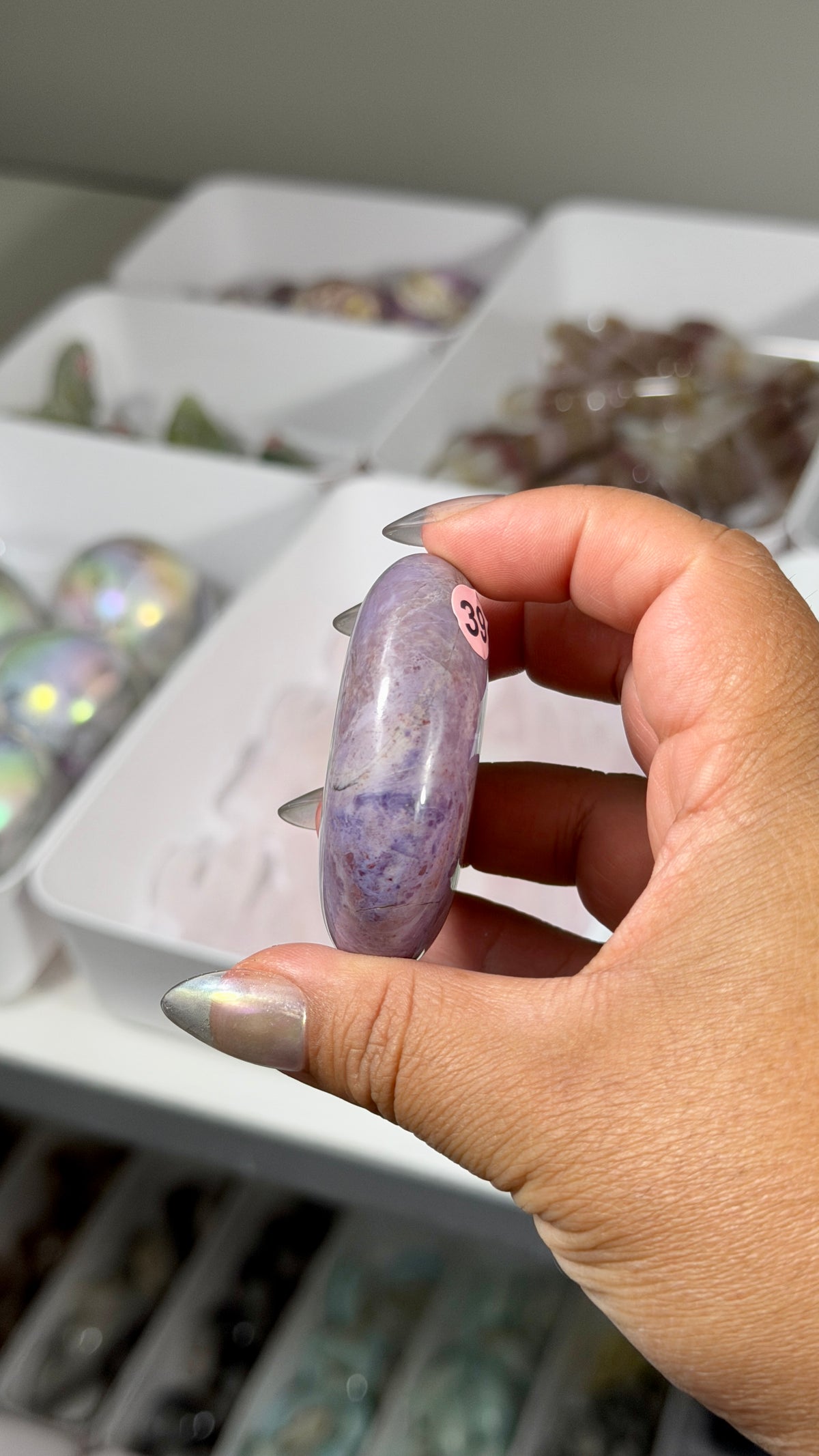 Gorgeous Lavender Jade Palm Stone from Turkey | Opt 39