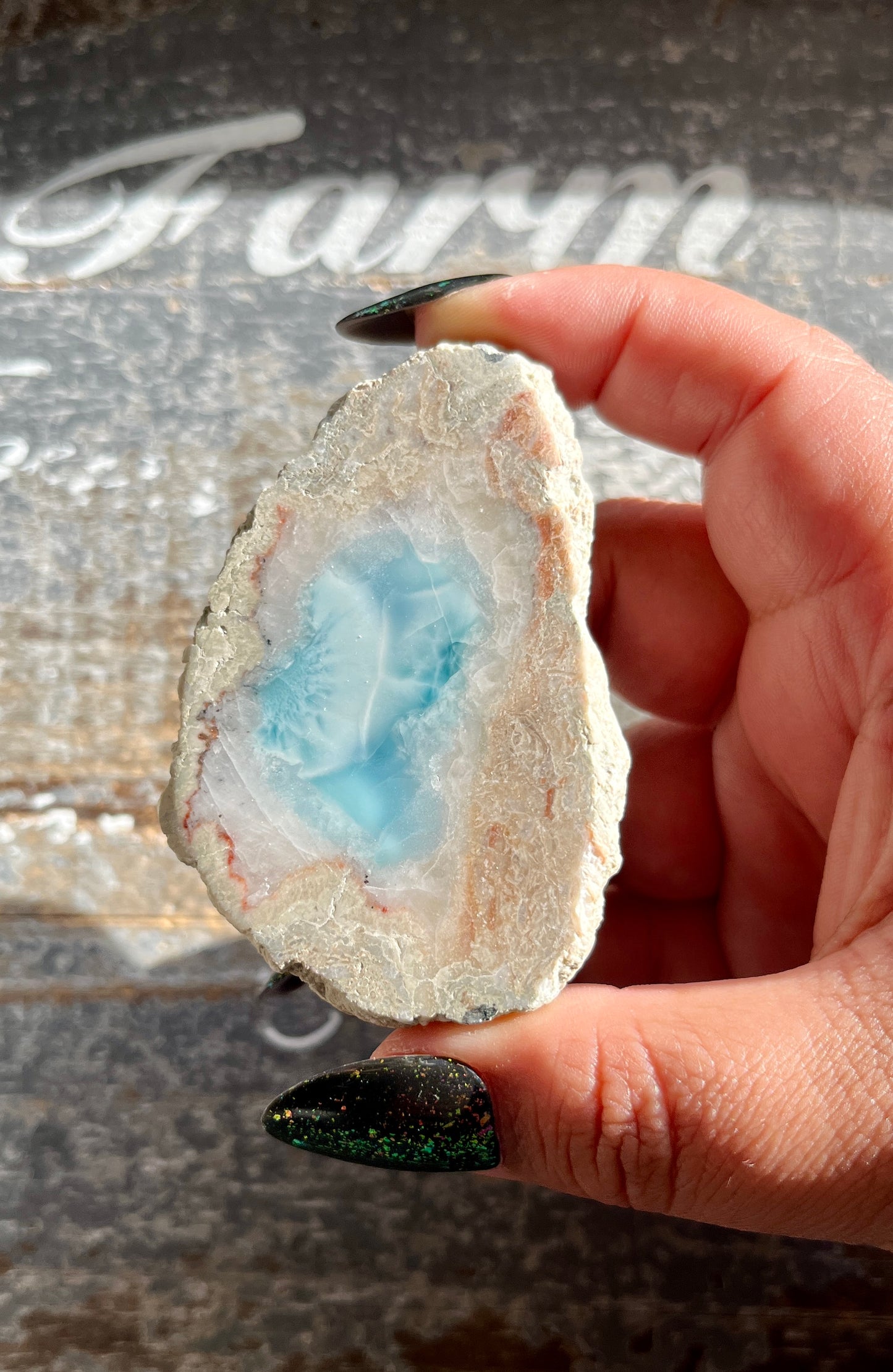 Gorgeous Mini Larimar Slab from the Dominican Republic | AA grade *Tucson Exclusive*