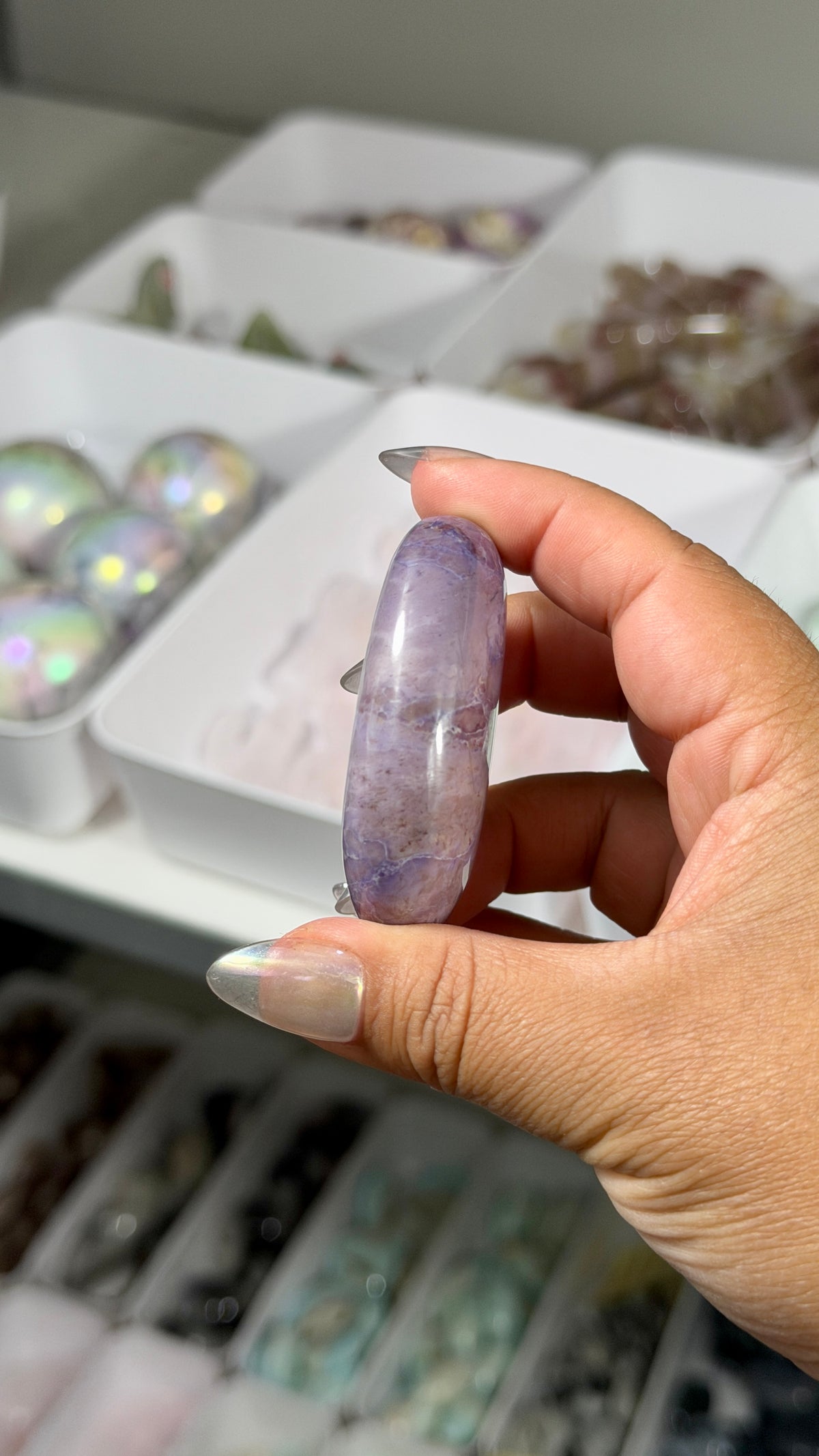 Gorgeous Lavender Jade Palm Stone from Turkey | Opt 41