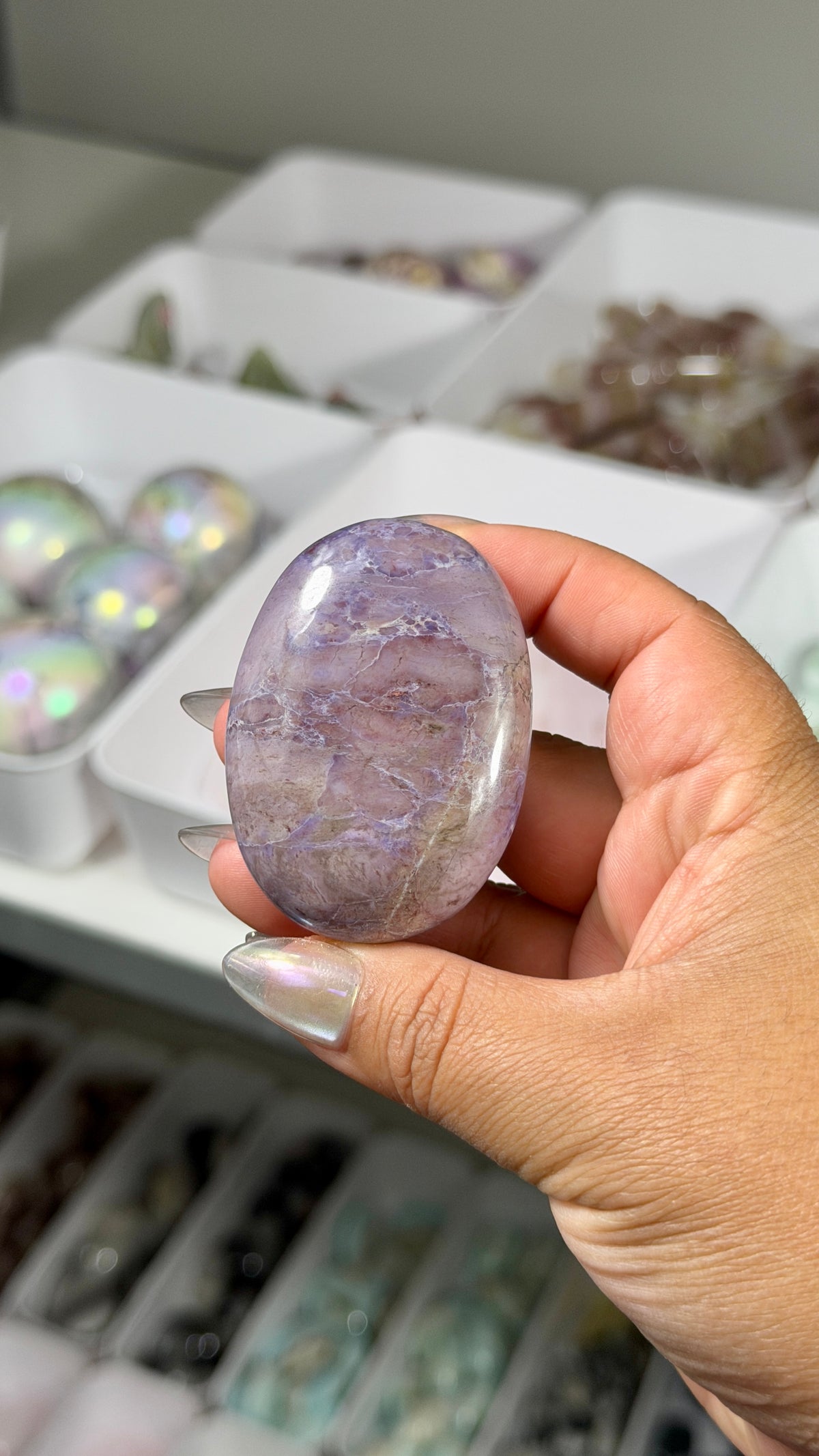Gorgeous Lavender Jade Palm Stone from Turkey | Opt 41