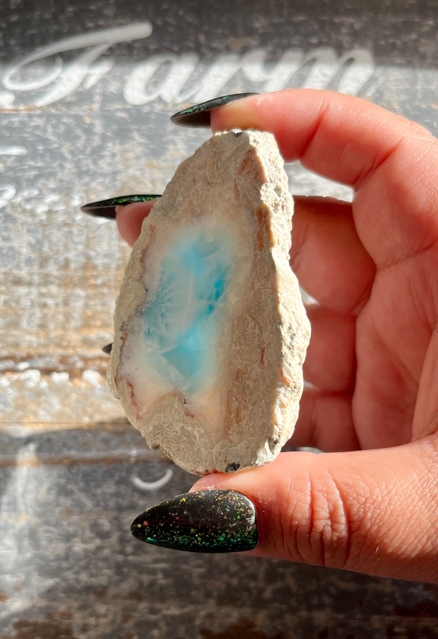 Gorgeous Mini Larimar Slab from the Dominican Republic | AA grade *Tucson Exclusive*