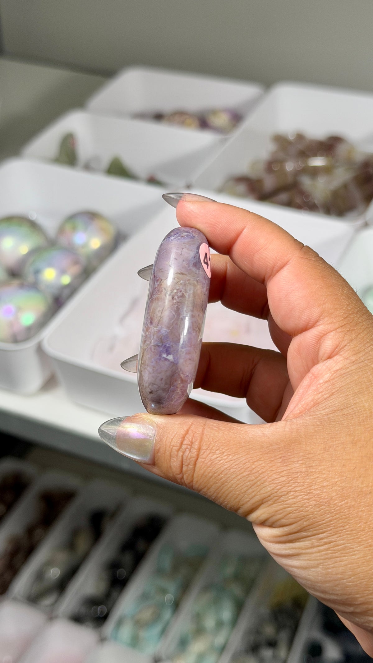 Gorgeous Lavender Jade Palm Stone from Turkey | Opt 41