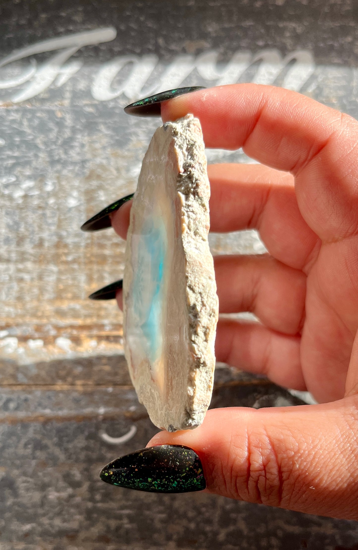 Gorgeous Mini Larimar Slab from the Dominican Republic | AA grade *Tucson Exclusive*