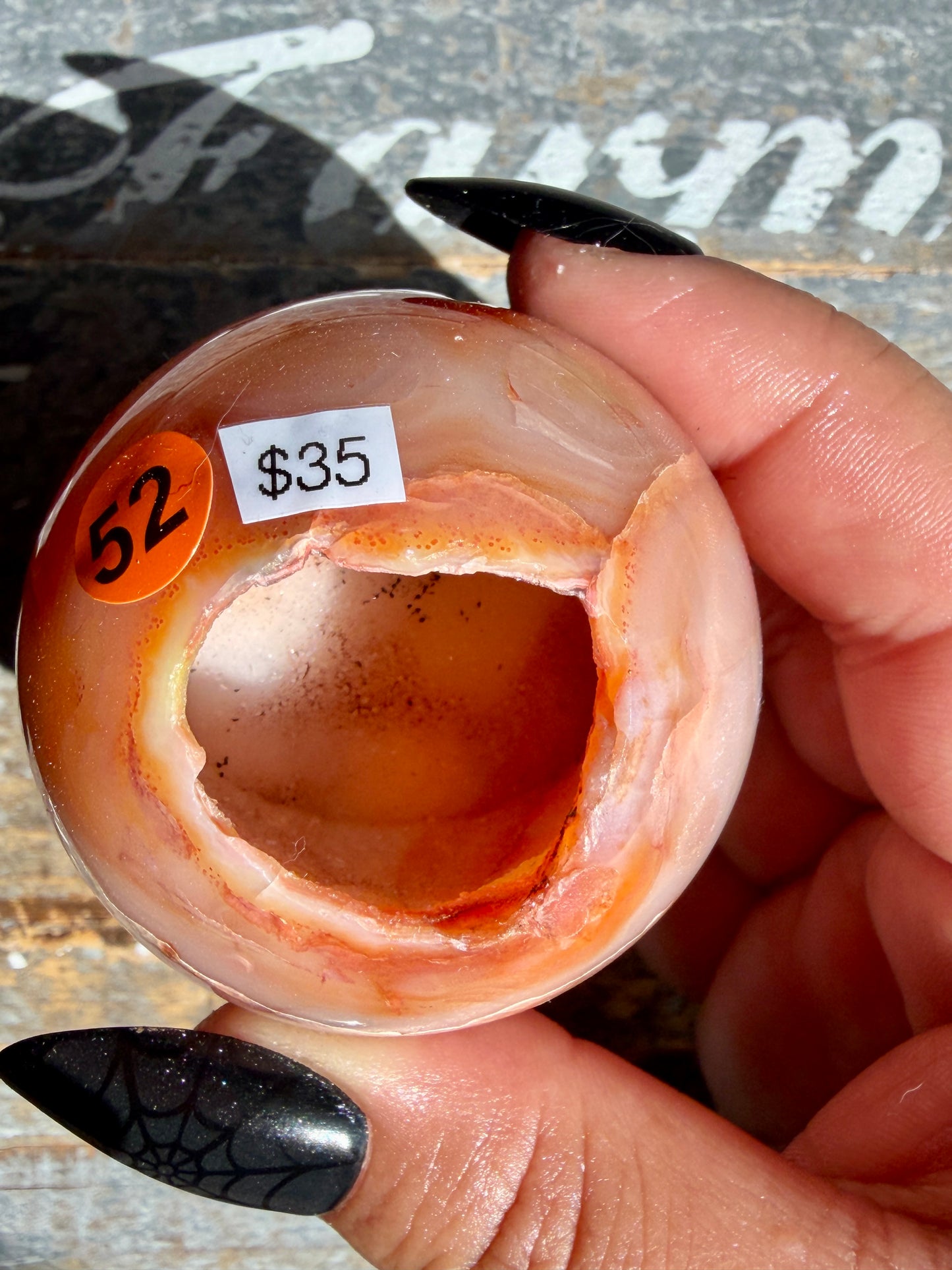 Gorgeous Druzy Carnelian Sphere | Opt 52