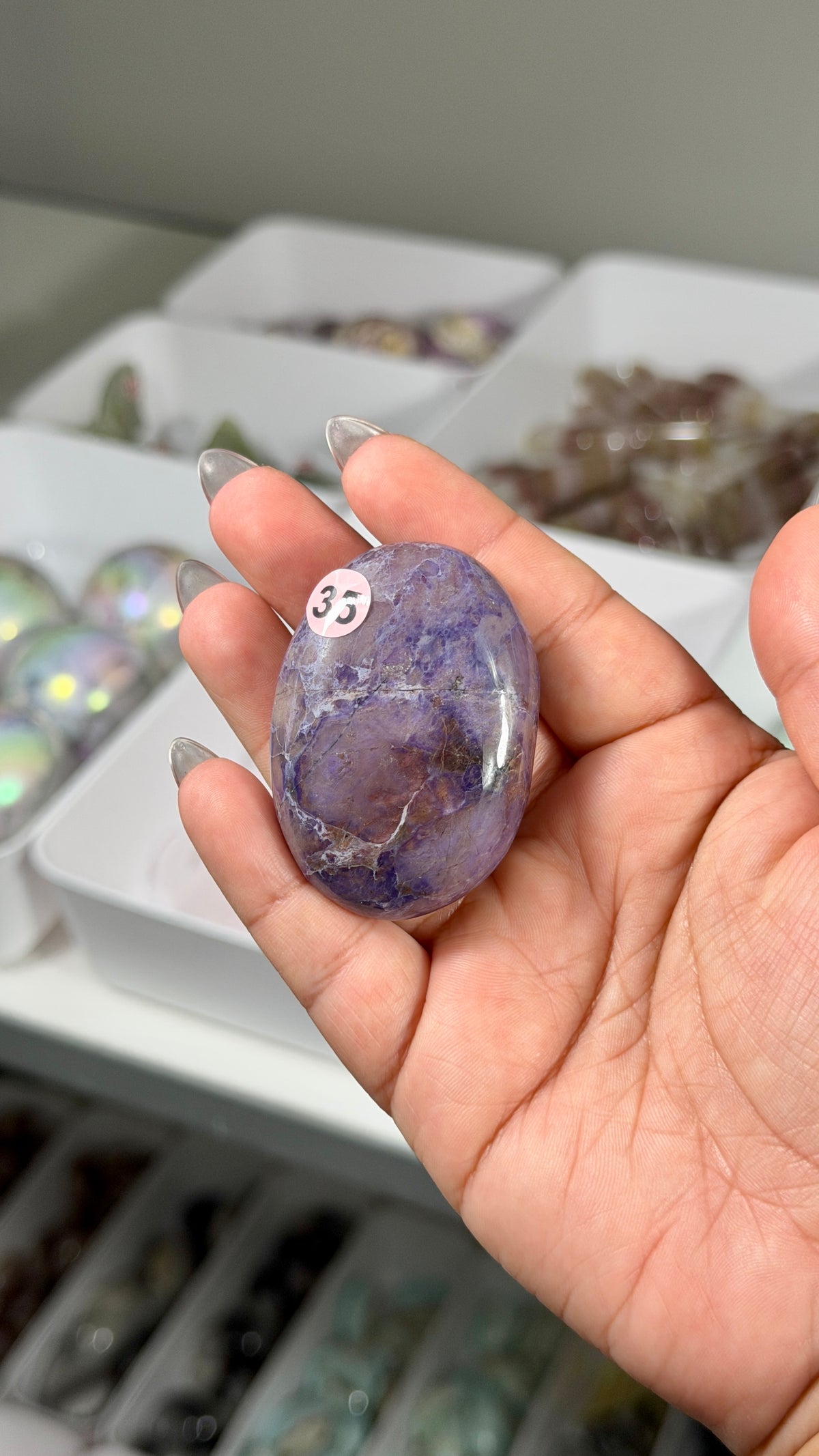 Gorgeous Lavender Jade Palm Stone from Turkey | Opt 35