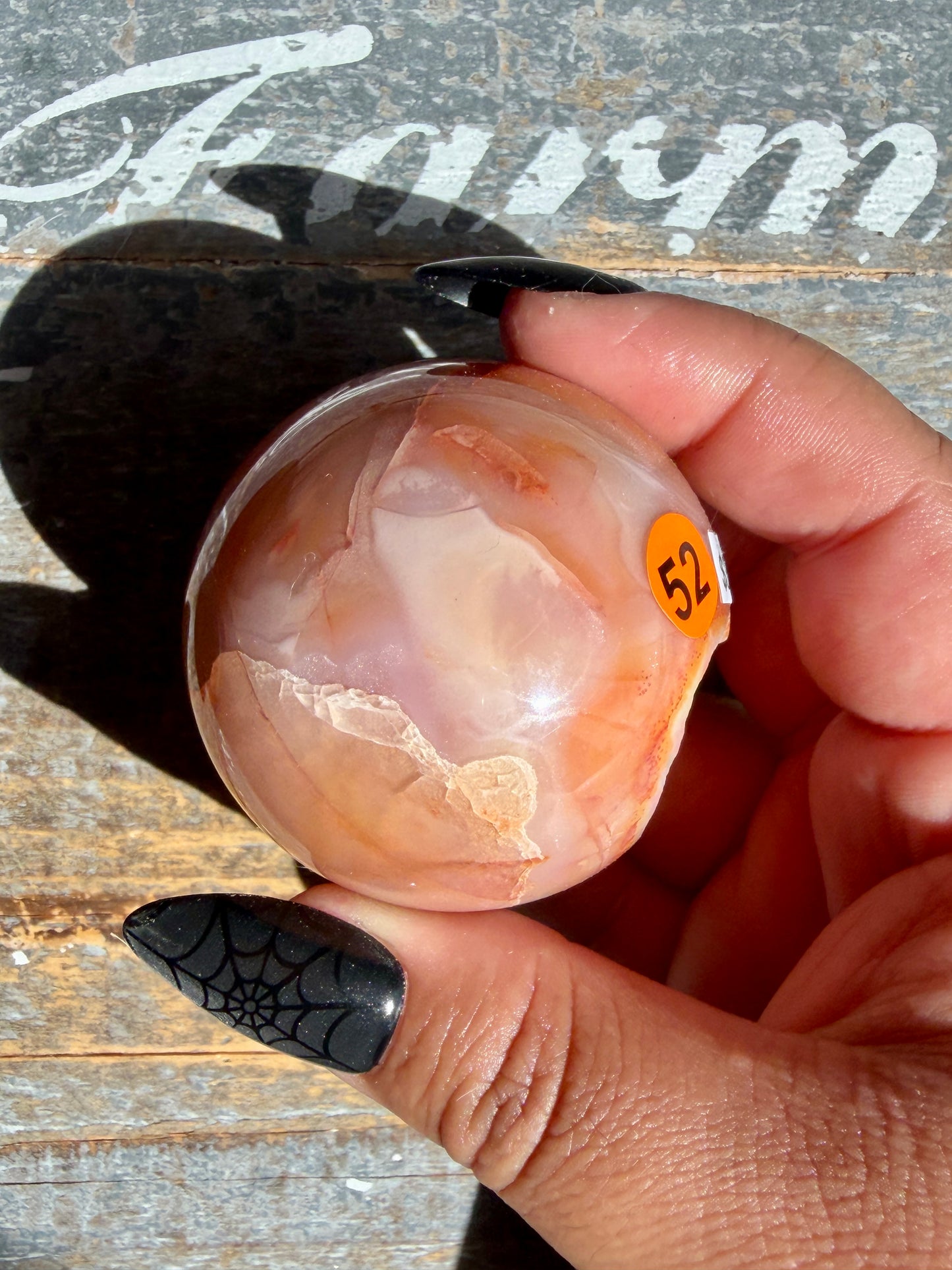 Gorgeous Druzy Carnelian Sphere | Opt 52