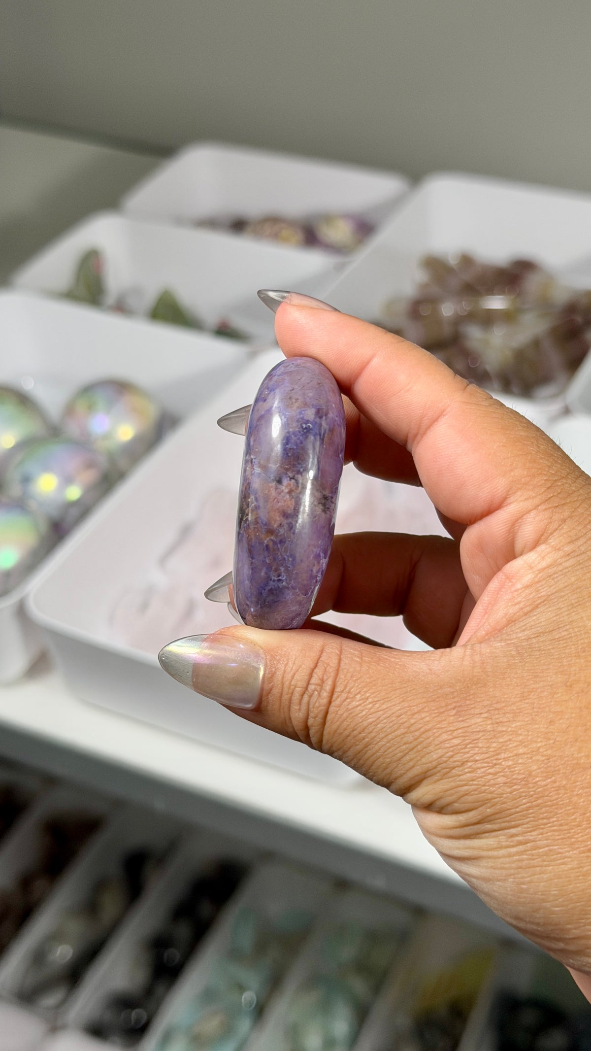 Gorgeous Lavender Jade Palm Stone from Turkey | Opt 35